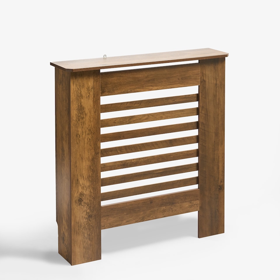 image 1 of OHS Wood Effect Radiator Cover Sideboard Shelf - Small | Brown | Dark Wood