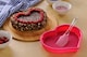 image 3 of Heart Silicone Mould and Spatula Baking Set