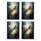 image 1 of Magical Christmas Tree Art Cards Festive Fairy Multipack of 4 Blank A6