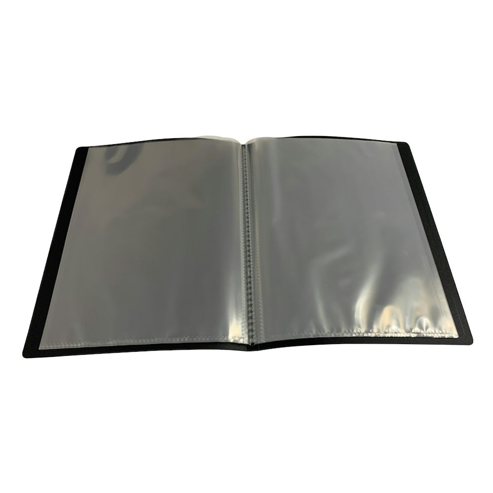 image 1 of A5 Black Flexible Cover 20 Pocket Display Book