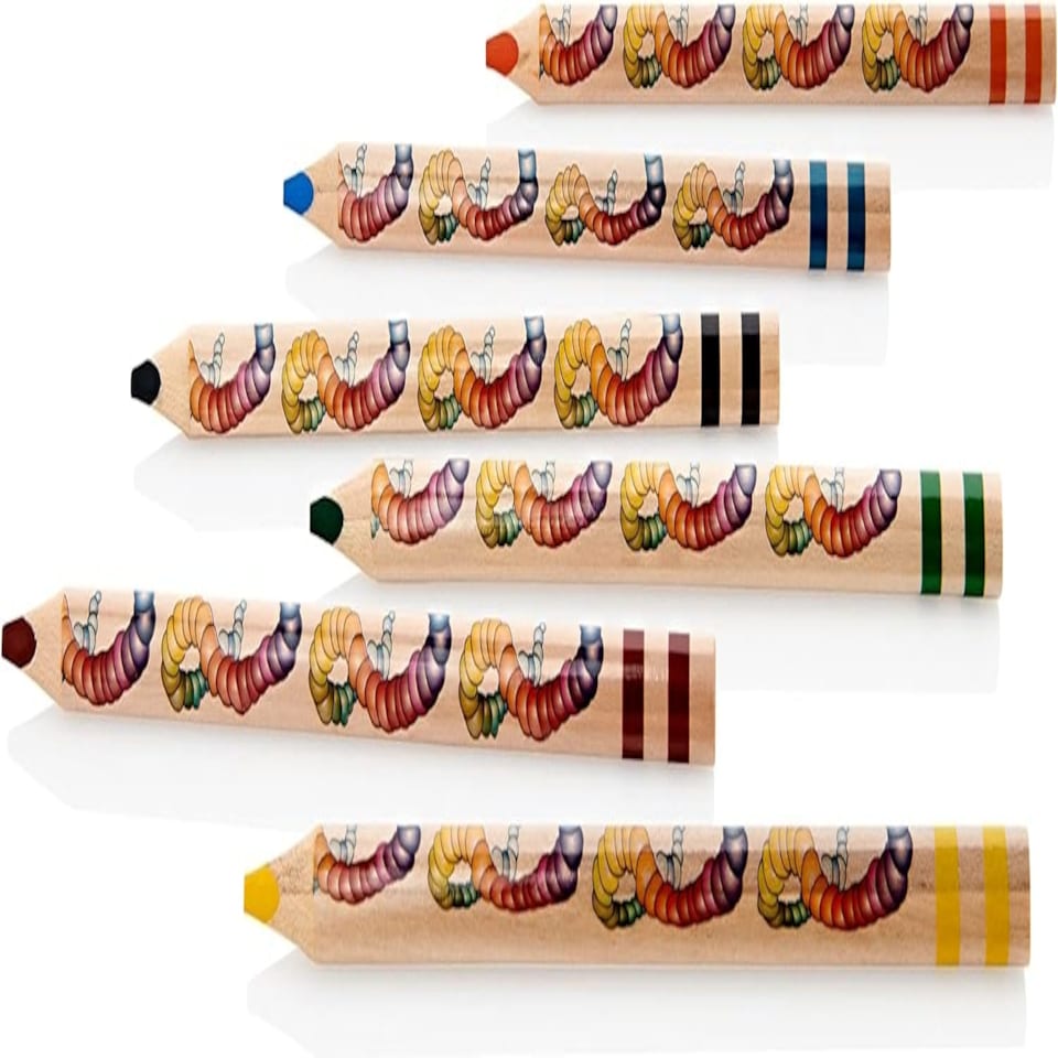 image 1 of Pack of 12 Jumbo Triangle Easy Grips Colour Pencils by World of Colour