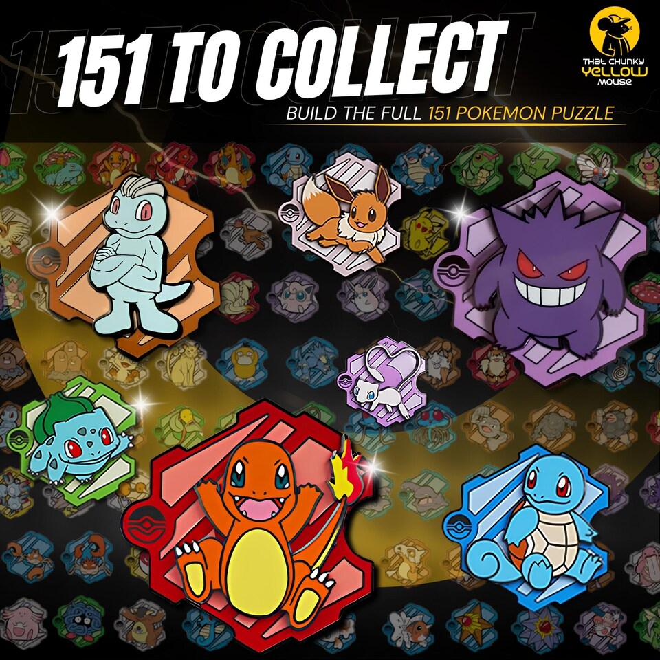 image 1 of Pokemon Card Collect 151 Puzzle Magnet Gift Box - S-Chinese Pack Including 1 Random Original Magnet
