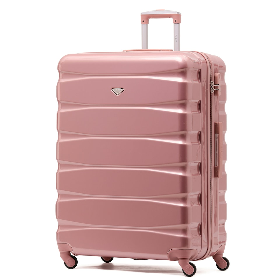 image 1 of Flight Knight 29" Extra Large Suitcase – 20kg Capacity Hard Shell Check-In Luggage with 4 Wheels  100+ Airlines Approved: Ryanair, EasyJet, Jet2, Wizz Air, BA Pink | Rose Gloss | Large