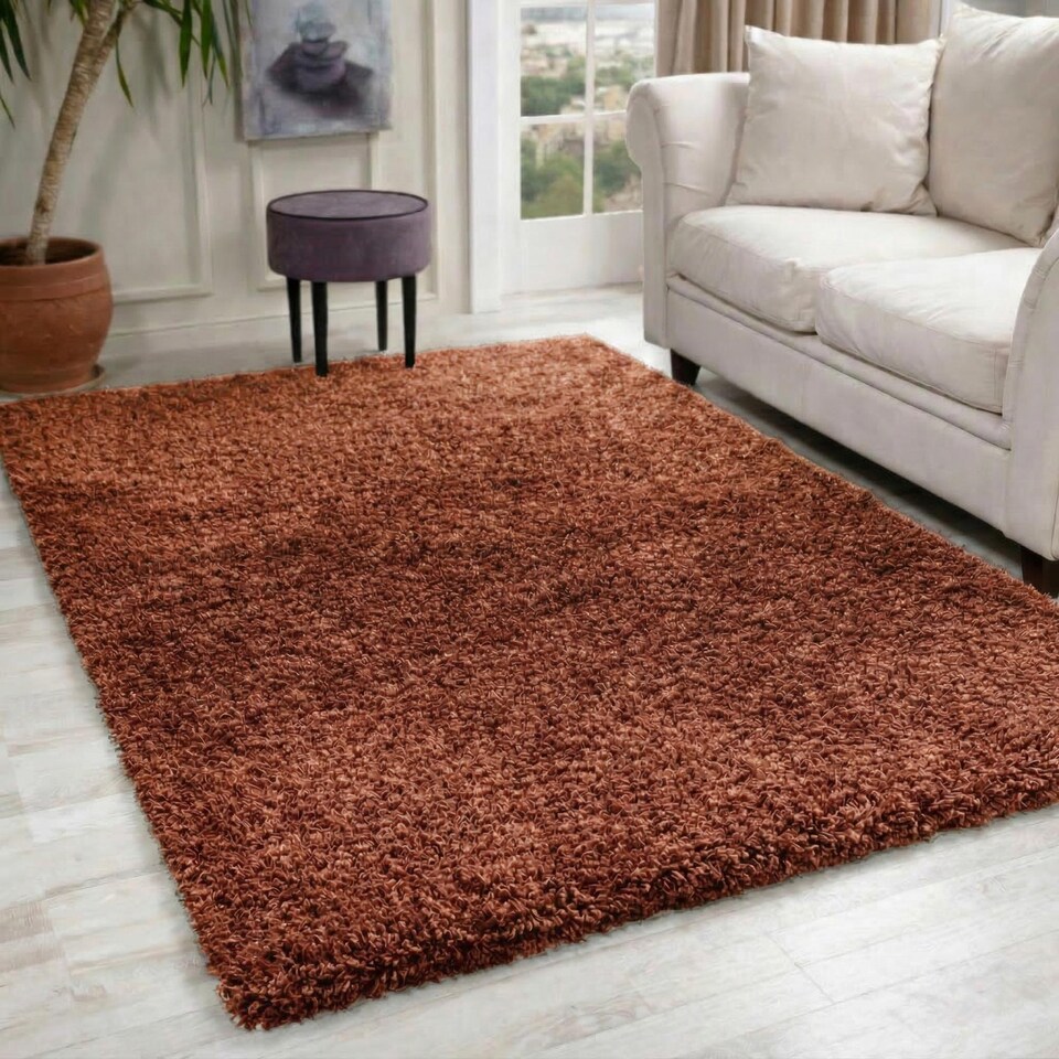 image 1 of Desire Rugs Plain Living Room Fluffy Shaggy Area Rugs