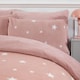 image 3 of OHS Star Teddy Duvet Cover with Pillowcase Set | Pink | Blush | King