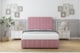 image 2 of Sloomy Langston Pink Plush Divan Bed Base No Drawers With 26 Inch Strutted Headboard & 12 Inch Matching Footboard | Pink | Pink | King | 1