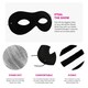image 2 of Grandma Burglar Costume - Short Sleeve Top, Grey Bun Wig & Mask Black | 2XL