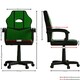 image 3 of Vida Designs Comet Racing Gaming Office Chair Computer Desk Table Chair, Green & Black