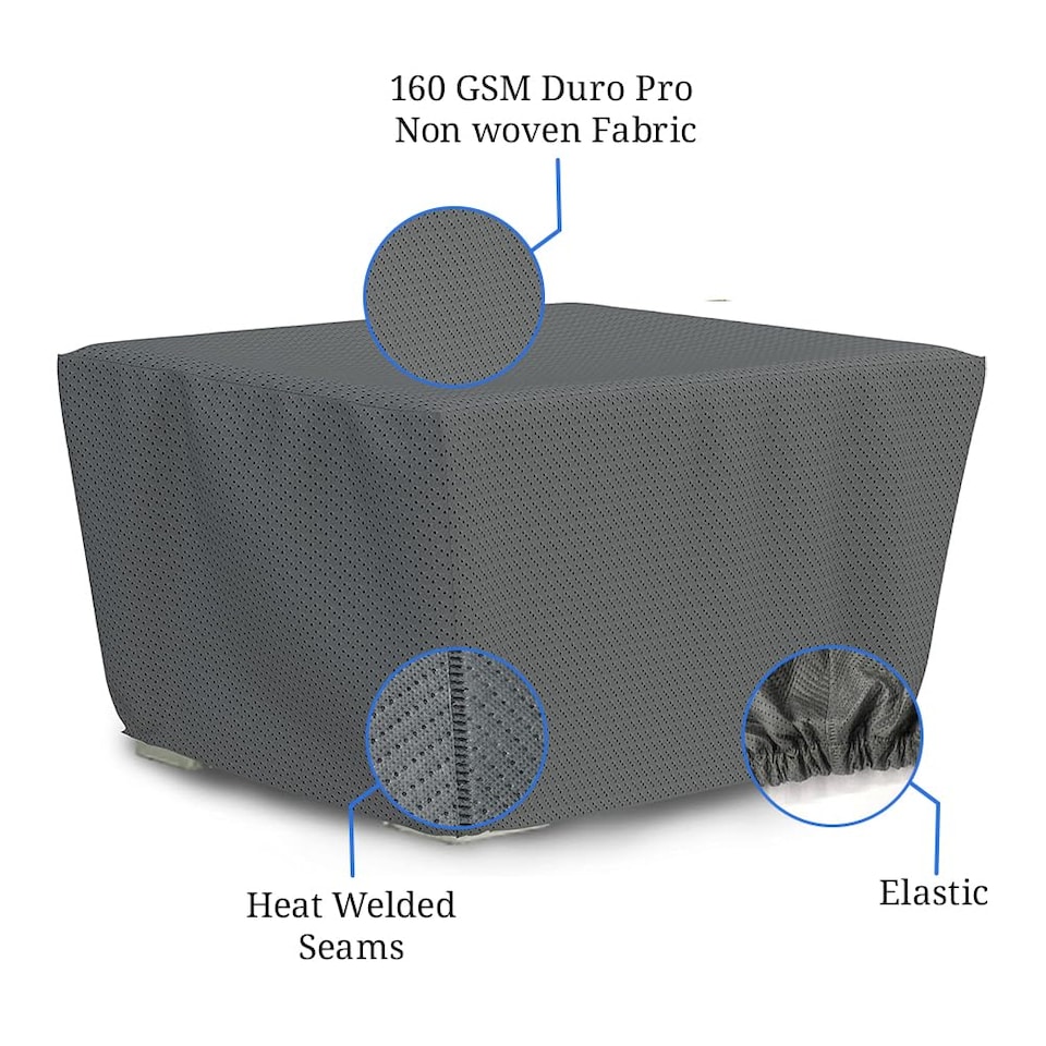 image 1 of Covers&All Outdoor Square Fire Pit Cover, 30 in L x 30 in W x 12 in H, Gray