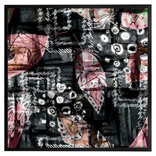 Boho pattern with feathers (Picture Frame) Black | M