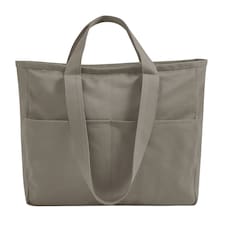 Westford Mill Cargo Pocket Tote Bag | Grey | Mushroom | One Size | 1