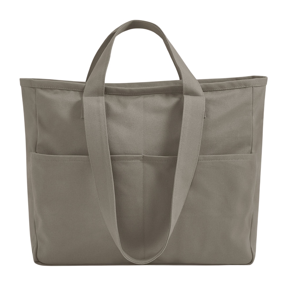 image 1 of Westford Mill Cargo Pocket Tote Bag | Grey | Mushroom | One Size | 1
