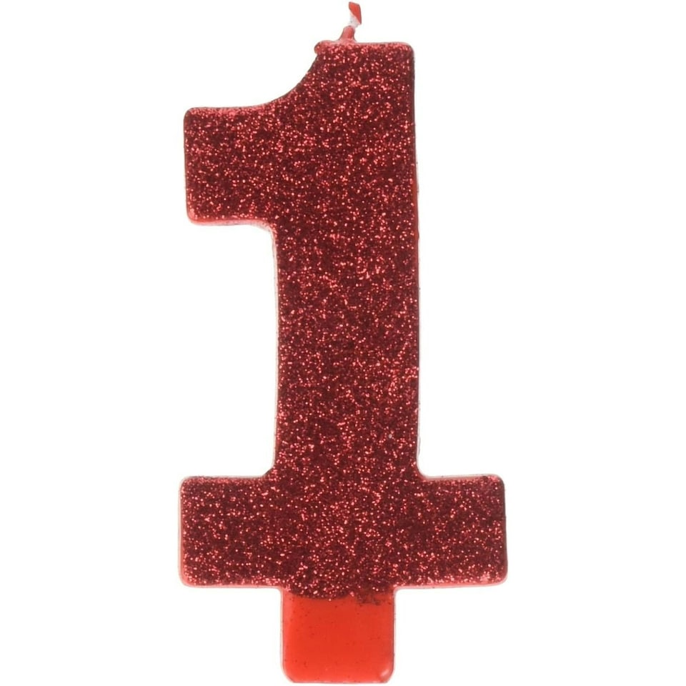 Amscan 1 Birthday Candle - Red - One Size