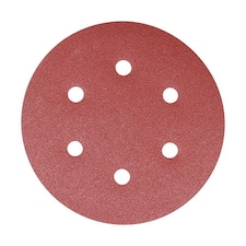 Timco - Random Orbital Sanding Discs - 80 Grit - Red (Size 150mm - 5 Pieces)