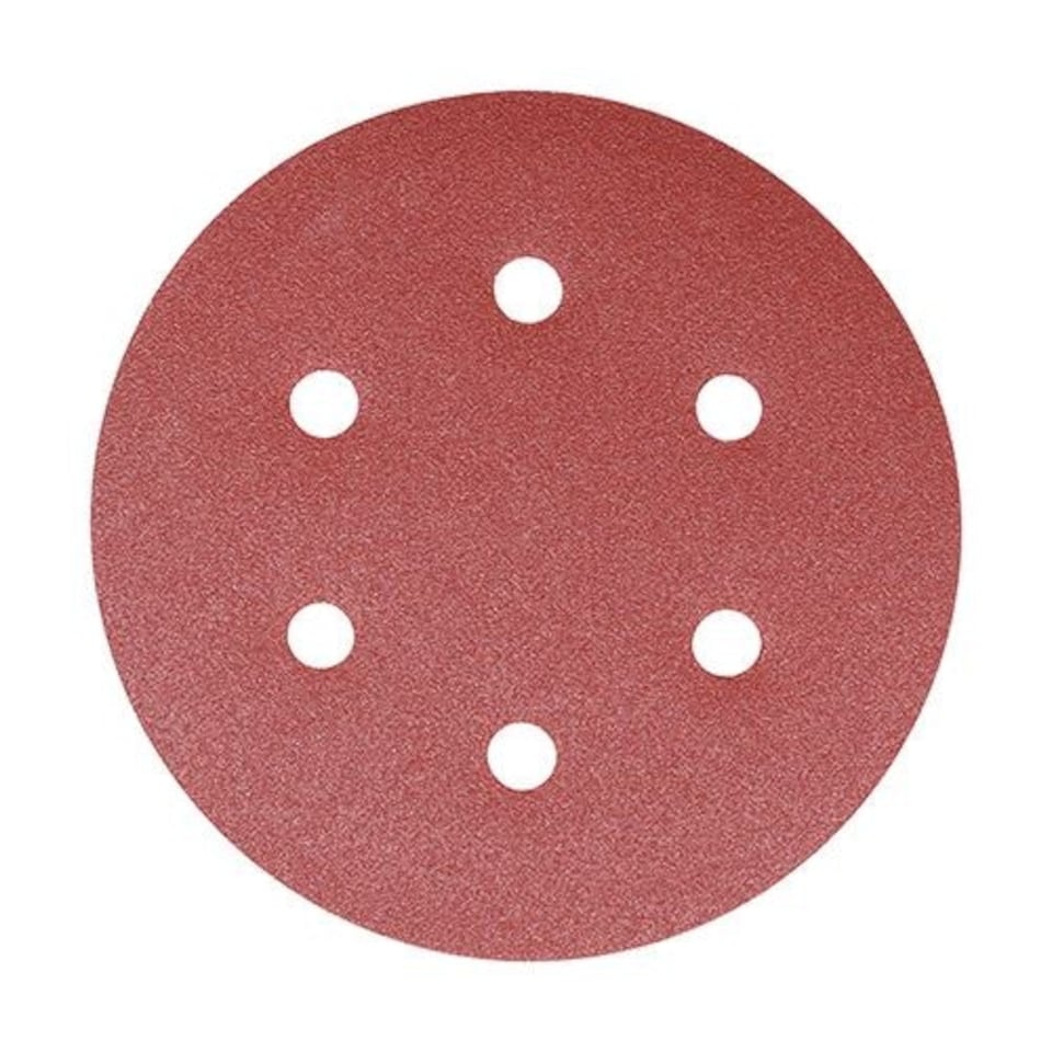 image 1 of Timco - Random Orbital Sanding Discs - 80 Grit - Red (Size 150mm - 5 Pieces)