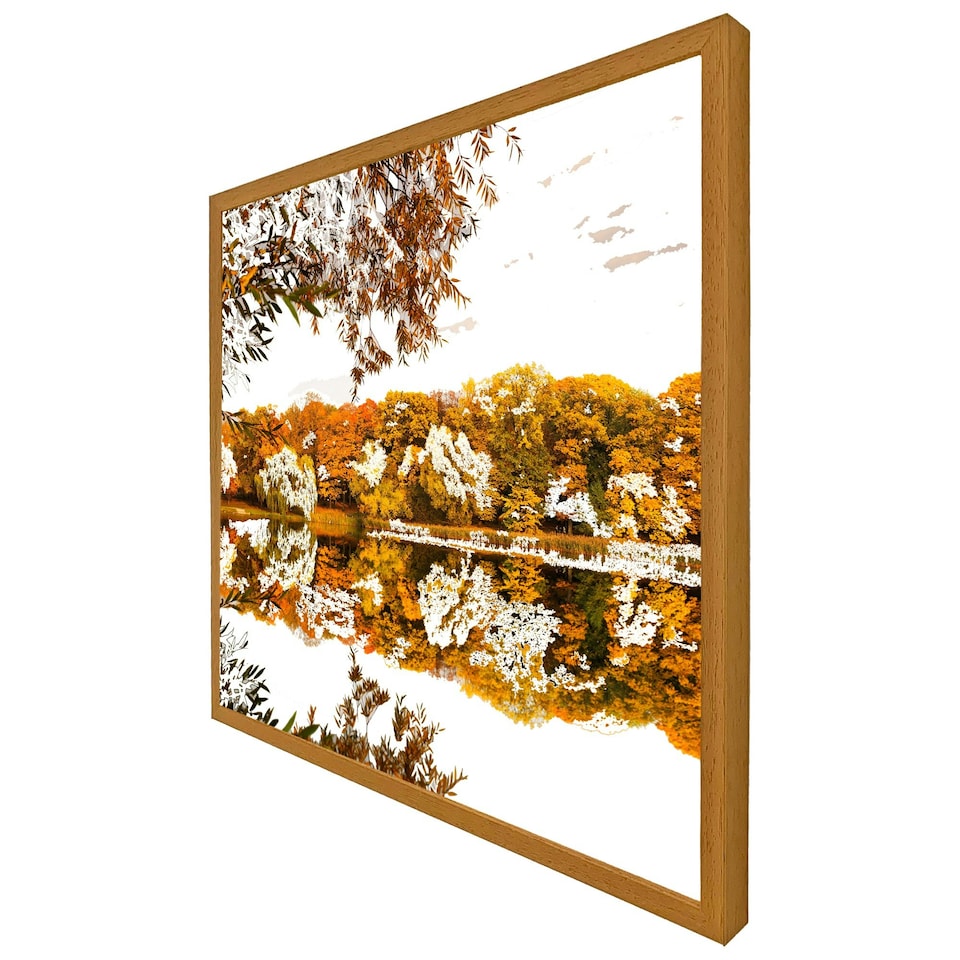 image 1 of Autumn lake (Picture Frame) Brown | M