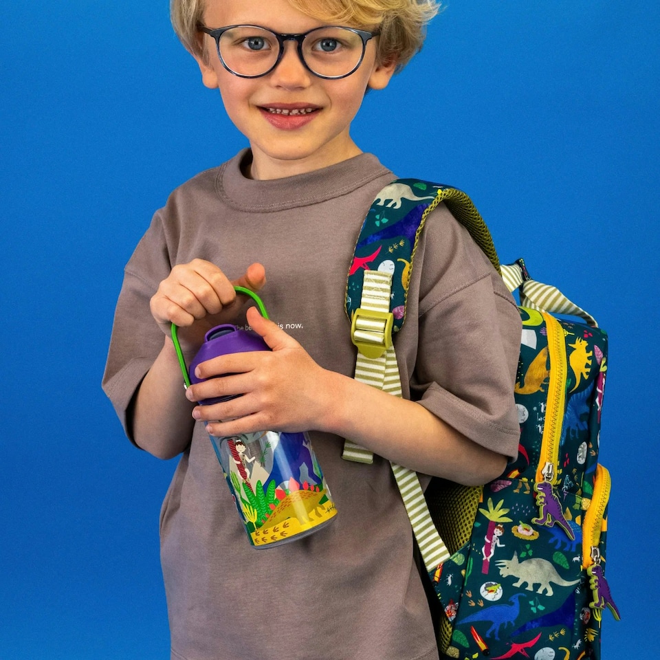 image 1 of Floss & Rock Waterproof Children's Backpack - Dinosaur Multi