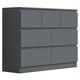 image 4 of FWStyle Stora 7 Drawer Merchant Chest Of Drawers - Matt Dark Grey