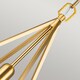 image 5 of Feiss Nico Wire Frame Pendant Ceiling Light Burnished Brass