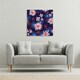 image 2 of Red, White & Blue Flower Print (Canvas Print) 101 x 101 x 4cm