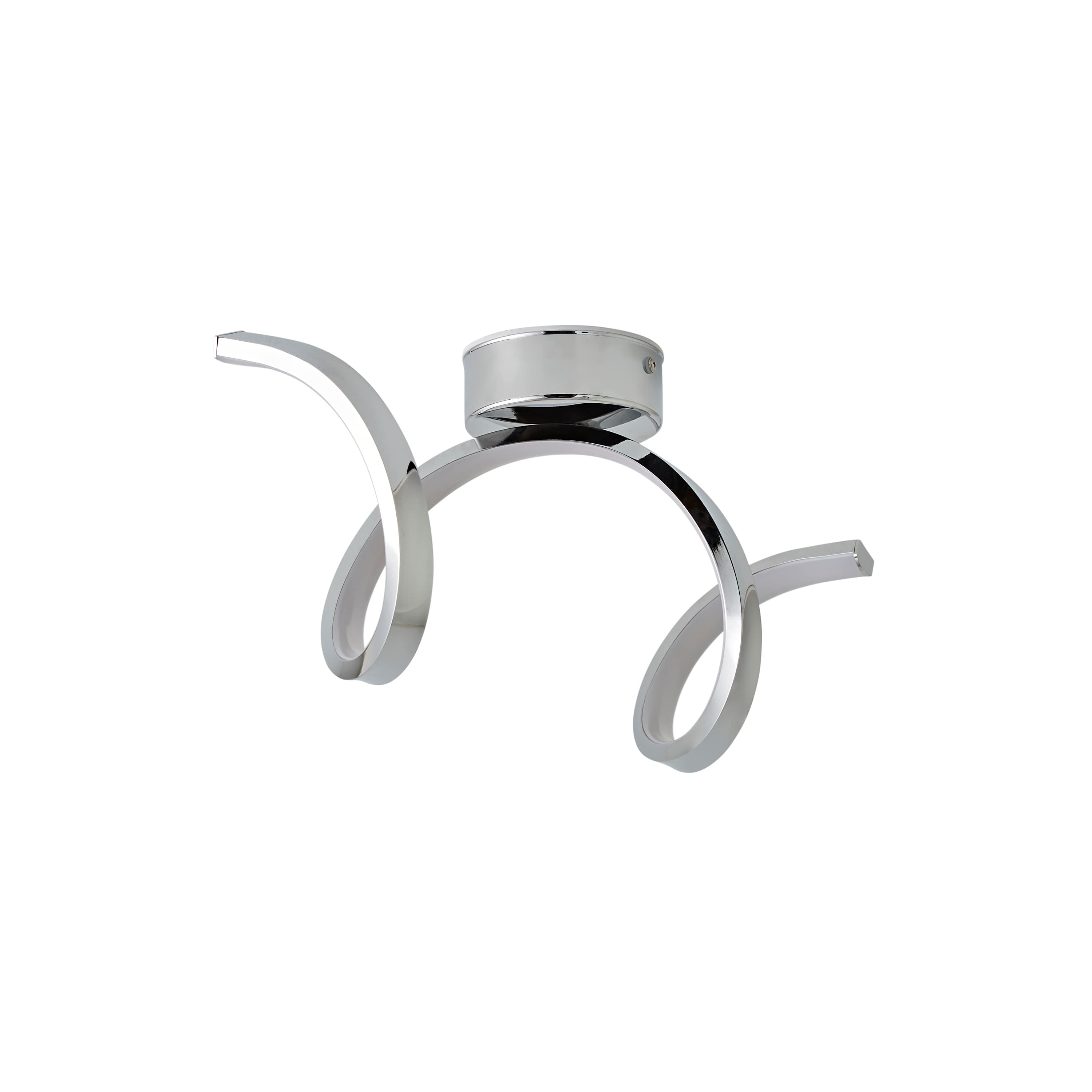 ValueLights Infinity Chrome Single Twist IP44 Integrated LED Ceiling Wall Light in Silver