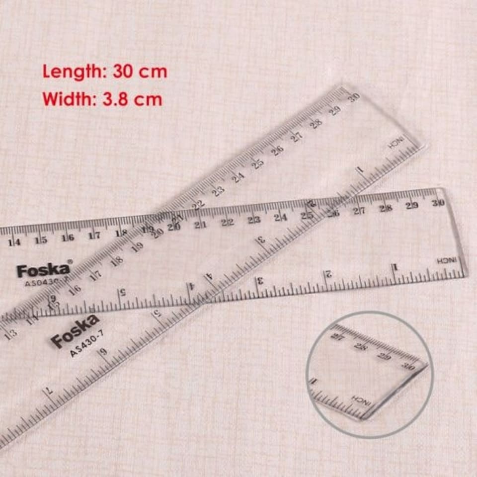 image 1 of 30cm Clear Ruler by Foska