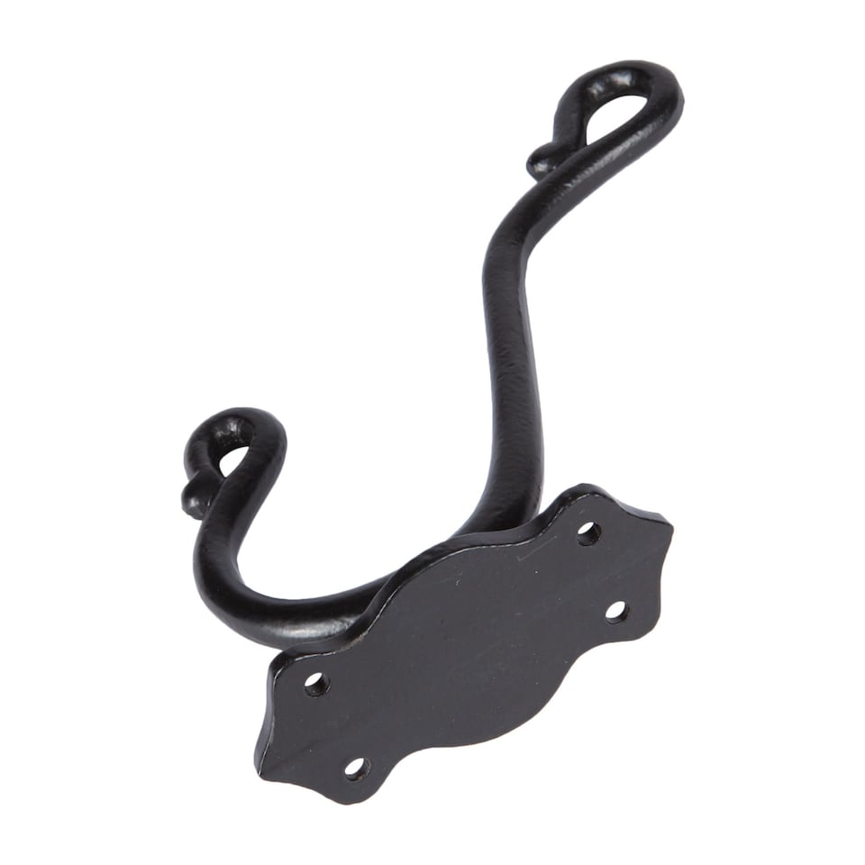 image 1 of Hammer & Tongs Curly Hat & Coat Hook - W40mm x H140mm - Black