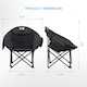 image 2 of Get Fit Set of 2 Moon Camping Chairs - Outdoor Folding Chair With Magazine Pocket, Cup Holder & Carry Bag Weight Capacity of 130kg