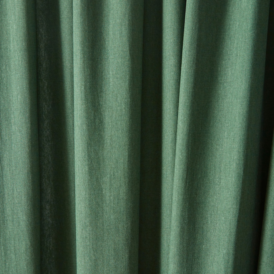 image 1 of Fusion Dijon Pencil Pleat Curtains Bottle Green