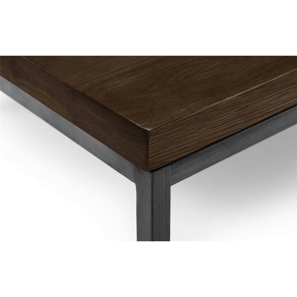 image 1 of Dark Classic Oak Square Coffee Table | Brown | Brown