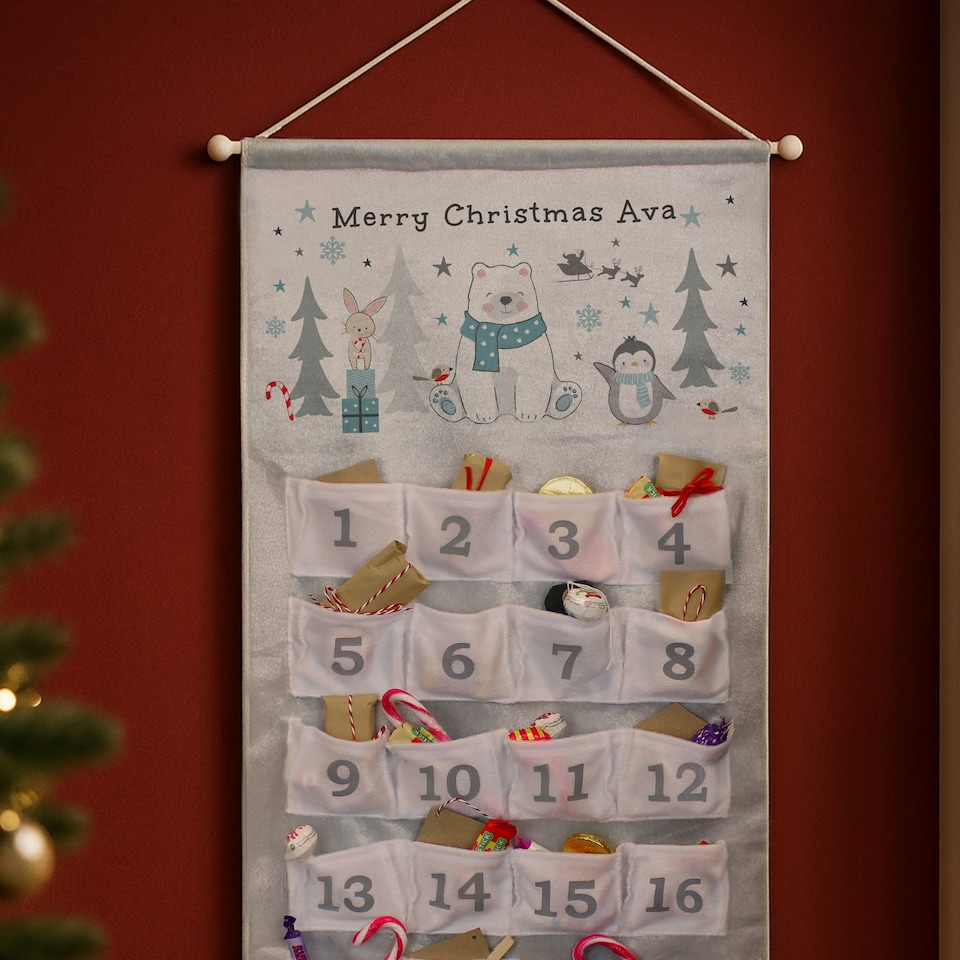 image 1 of Personalised Polar Bear Advent Calendar
