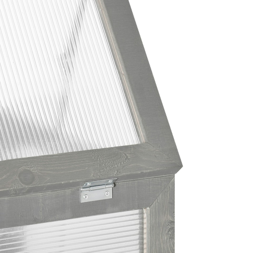 image 1 of Outsunny 3-tier Wood Greenhouse Plant Storage Shelf Garden Cold Frame Grow House