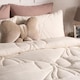 image 2 of OHS Bow Lattice Coverless 7.5 TOG Duvet Bedding Set with Pillowcase | White | Ivory | Single
