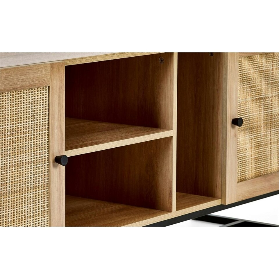 image 1 of Natural Stylish Rattan TV Unit Brown