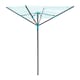 image 1 of JVL 4 Arm Powder Coated Steel Rotary Airer 50 Metres, Slate Grey
