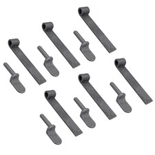 Tailgate Straight Hinge 150 x 30mm + 12.5mm Weld on Gudgeon Pin Self Colour 6pk Grey