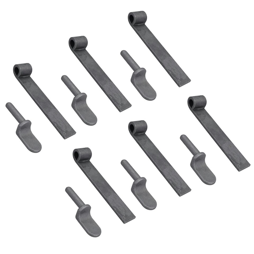image 1 of Tailgate Straight Hinge 150 x 30mm + 12.5mm Weld on Gudgeon Pin Self Colour 6pk Grey