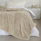 image 1 of Velosso Chunky Cord Waffle Plush Heavy Blanket - 200cm x 240cm Brown | Mink