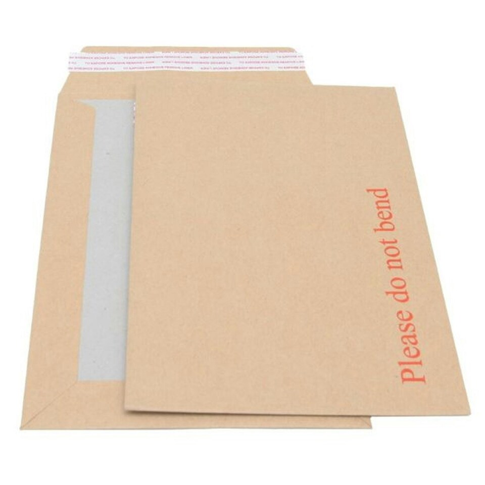 image 1 of 500 x C5 (229x162mm) Brown Manila Printed Please Do Not Bend Board Backed Envelopes Brown | One Size