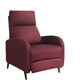 image 2 of Fabric Recliner Chair Upholstered in Red Linen