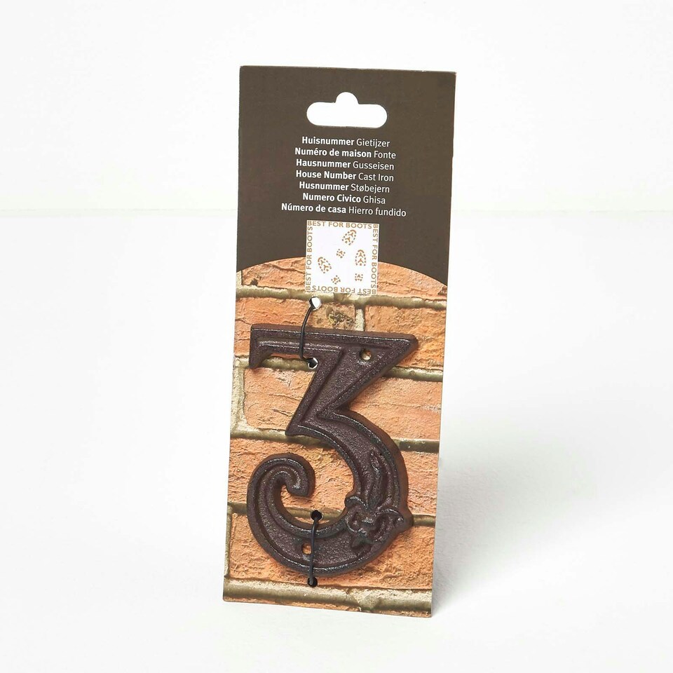 image 1 of Homescapes Cast Iron House number, 3
