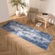 image 1 of OHS Abstract Print Washable Indoor Carpet Floor Rug Runner, 66x200cm - Navy Blue Blue | Navy Blue | 66x200cm