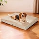 image 10 of Skylos Dog Bed Washable Pet Cushion Cage Mattress Crate Mat Non Slip Soft Fleece | Cream | M | M