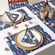 image 6 of Homescapes Blue Winterland 100% Cotton Round Christmas Tablecloth - 178 cm