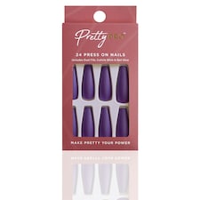 Pretty Pro Reusable Press On Nails This Is Grape 24pcs