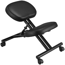 Yaheetech Ergonomic Kneeling Chair Adjustable Knee Stool for Home Office Black Black