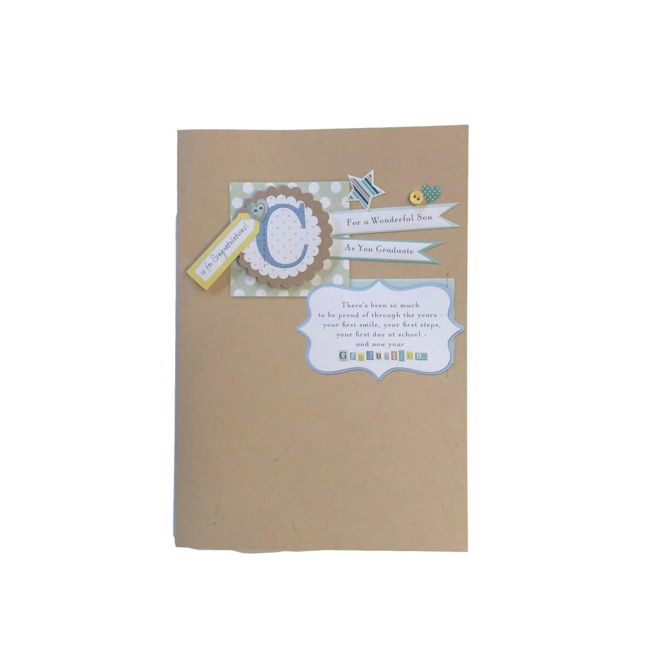 image 1 of Son Graduation Luxury Congratulations Card