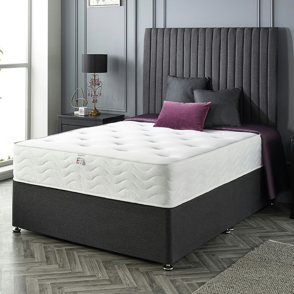 image 1 of Aspire Pocket+ 1000 Tufted Mattress King Size | White | 1