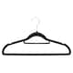 image 2 of Ashley Velvet Coat Hangers - Black - Pack of 3