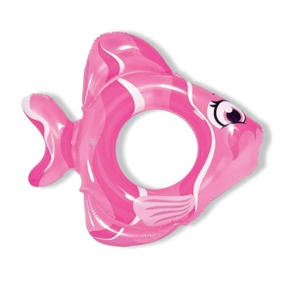 Inflatable Pink Fish Ring Pool Float 79cm